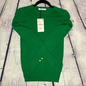 Zara Emerald Green Knit Sweater